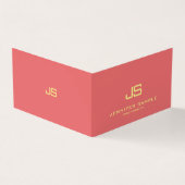 Trendy Modern Stijlvol Monogram Boek Vouw Best Visitekaartje (Buitenkant)