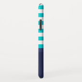 Trendy Modern Striped Nautical Design Custom Case-Mate iPhone Case (Achterkant/rechts)