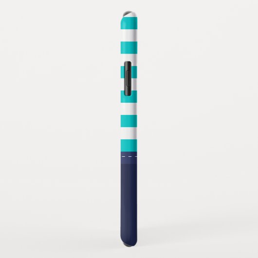 Trendy Modern Striped Nautical Design Custom Case-Mate iPhone Case (Achterkant/rechts)