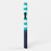 Trendy Modern Striped Nautical Design Custom Case-Mate iPhone Case (Achterkant/rechts)