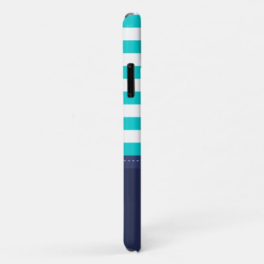 Trendy Modern Striped Nautical Design Custom Case-Mate iPhone Case (Achterkant/rechts)