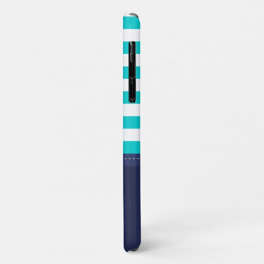 Trendy Modern Striped Nautical Design Custom Case-Mate iPhone Case (Achterkant/links)