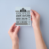 Trendy & Modern, Taxi Bedrijf met Prijslijst Flyer (Hand)