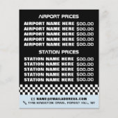 Trendy & Modern, Taxi Bedrijf met Prijslijst Flyer (Achterkant)