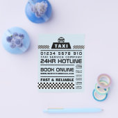 Trendy & Modern, Taxi Bedrijf met Prijslijst Flyer (Enkel)