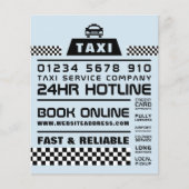 Trendy & Modern, Taxi Bedrijf met Prijslijst Flyer (Voorkant)