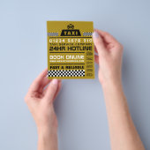 Trendy & Modern, Taxi Cab Firma met Prijslijst Flyer (Hand)