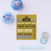 Trendy & Modern, Taxi Cab Firma met Prijslijst Flyer (Enkel)