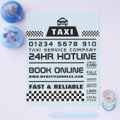 Trendy & Modern, Taxi Onderneming met Prijslijst Flyer (Enkel)