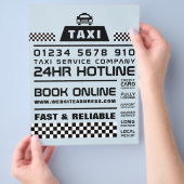 Trendy & Modern, Taxi Onderneming met Prijslijst Flyer (Hand)