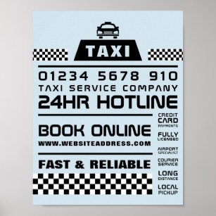 Trendy & modern, taxibusfirma Adverteren Poster