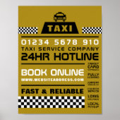Trendy & modern, taxibusfirma Adverteren Poster (Voorkant)
