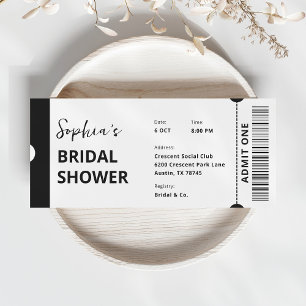 Trendy Modern Ticket Vrijgezellenfeest Kaart