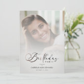 Trendy Modern Transparency Overlay Vellum Effect Kaart (Staand voorkant)