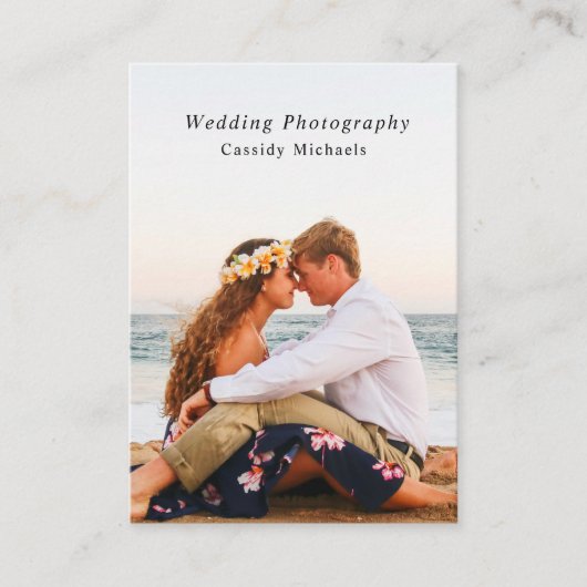 Trendy Modern Typography Minimalist Photography Visitekaartje (Voorkant)