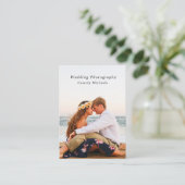 Trendy Modern Typography Minimalist Photography Visitekaartje (Staand voorkant)