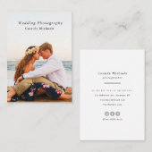 Trendy Modern Typography Minimalist Photography Visitekaartje (Voorkant / Achterkant)