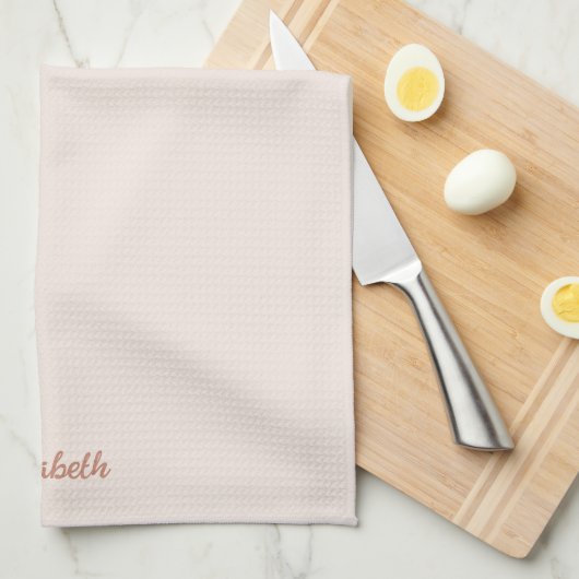 Trendy Modern Typography Script Name Elegant Chic Theedoek (Quarter Fold)