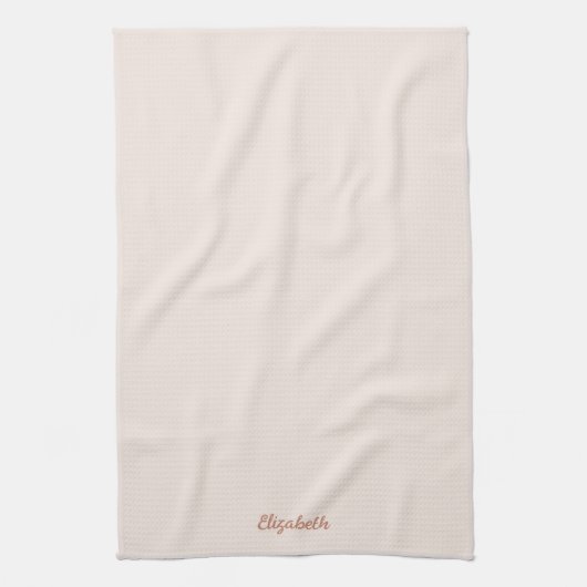 Trendy Modern Typography Script Name Elegant Chic Theedoek (Verticaal)