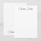 Trendy Modern Vertical Sjabloon Calligrafie (Voorkant / Achterkant)