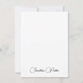 Trendy Modern Vertical Sjabloon Calligrafie (Achterkant)