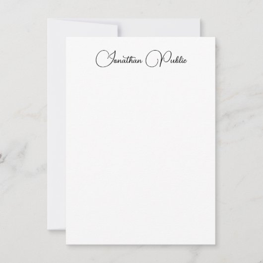 Trendy Modern Vertical Sjabloon Calligrafie (Voorkant)