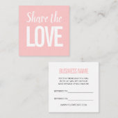 Trendy modern verwijzen naar een vriend roze visit vierkante visitekaartje (Voorkant / Achterkant)