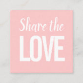 Trendy modern verwijzen naar een vriend roze visit vierkante visitekaartje (Voorkant)