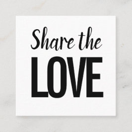 Trendy modern verwijzen naar een vriend / verwijzi vierkante visitekaartje