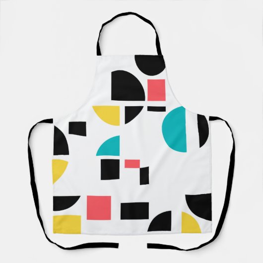 Trendy, modern, vrolijk, leuk geometrisch patroon schort (Voorkant)