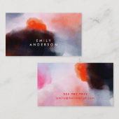 Trendy Modern Waterverf Abstracte kunst Visitekaartje (Voorkant / Achterkant)