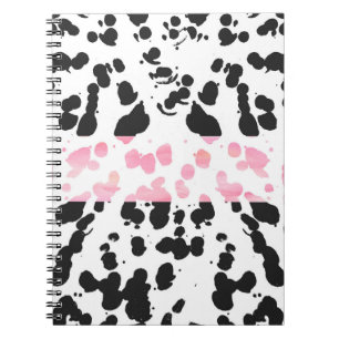 Trendy Modern Waterverf & Black Paint Splatter Notitieboek