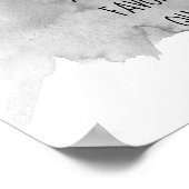 trendy modern waterverf grijs en wit citaat toevoe poster (Hoek)