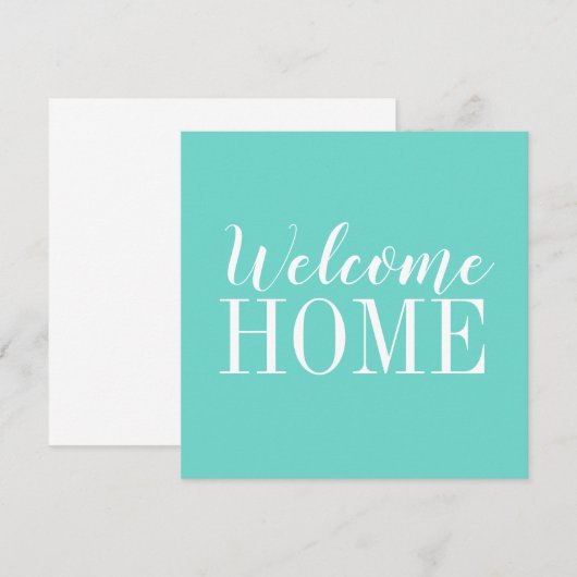 Trendy modern welkomstthuis wenskaart (Voorkant / Achterkant)