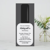 Trendy Modern White & Black Nail Poolse verjaardag Kaart (Staand voorkant)