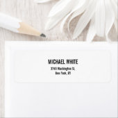 Trendy Modern Wit Eenvoudig Elegant Etiket (Insitu)