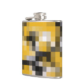 Trendy Modern Yellow Black Mosaic Pattern Heupfles (Links)
