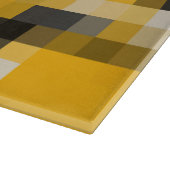 Trendy Modern Yellow Black Mosaic Pattern Snijplank (Hoek)