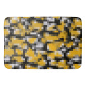 Trendy Modern Yellow White Mosaic Pattern Badmat (Voorkant)