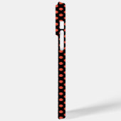 Trendy & Modern zwart gestippeld roze zalm monogra Case-Mate iPhone Case (Achterkant / Links)