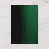 Trendy modern zwart groen visitekaartje (Achterkant)