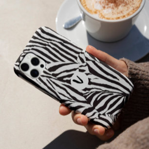 Trendy Modern Zwart Wit Zebra Motief iPhone 16 Pro Hoesje