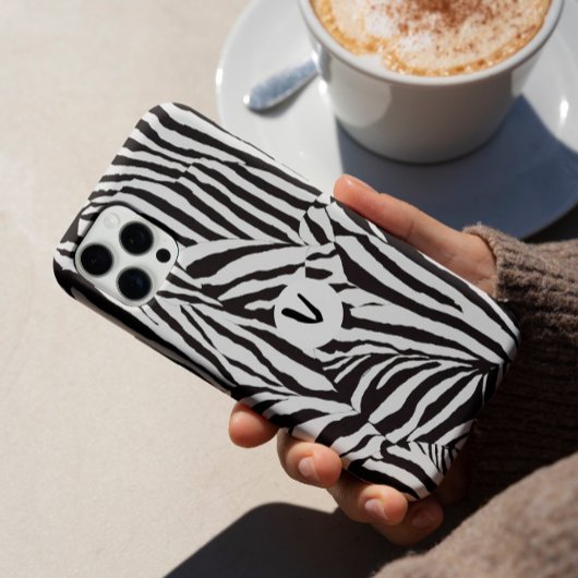Trendy Modern Zwart Wit Zebra Motief Case-Mate iPhone Case