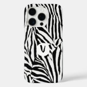 Trendy Modern Zwart Wit Zebra Motief Case-Mate iPhone Case (Achterkant)