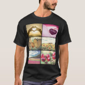 Trendy moderne aangepaste fotocollage t-shirt (Voorkant)