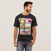 Trendy moderne aangepaste fotocollage t-shirt (Voorkant volledig)