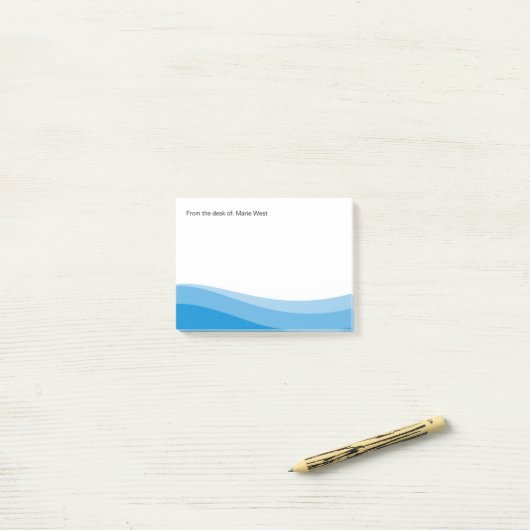 Trendy moderne, aangepaste, nette notebooks post-it® notes (Op bureau)