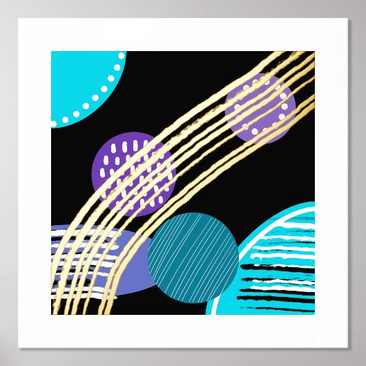 Trendy Moderne Abstract Folieprint Folie Afdrukken (Voorkant)