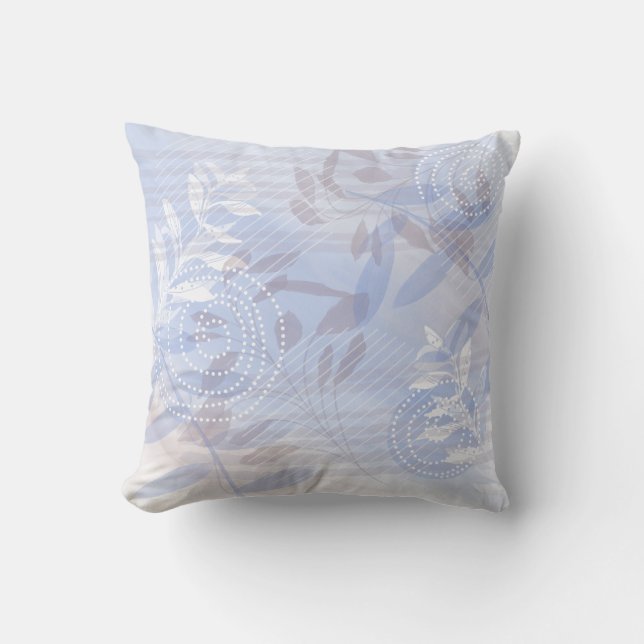 Trendy Moderne Abstracte Bloem botanisch Kussen (Voorkant)