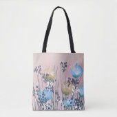 Trendy Moderne Abstracte Bloem Tote Bag (Voorkant)